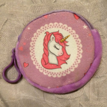 Unicorn Gift Bag, Purple Zipped Pouch