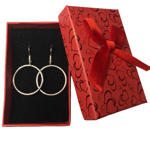 Circle of Karma sterling silver pendant earrings in gift box