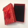 Necklace & Earrings Gift Box, Red Heart Patterned
