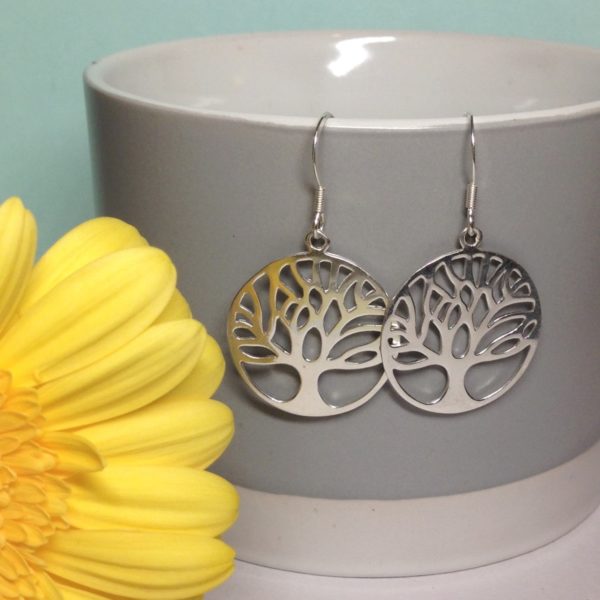 Tree of Life Earrings, 925 Sterling Silver