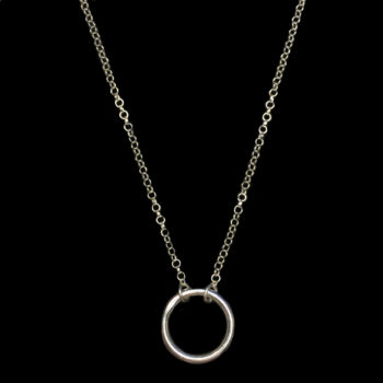 Circle of Karma Pendant Sterling Silver Handmade Necklace