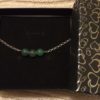 Aventurine Chain Bracelet. 3 amethyst crystal beads with 925 Sterling Silver chain and clasp
