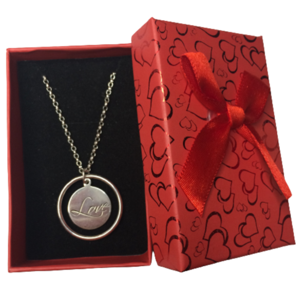 Circle of Karma & Love Pendant 925 Sterling Silver Handmade Necklace in gift box