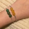 Citrine & Aventurine 925 Chain Bracelets, Handmade Her Next Smile