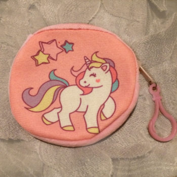 Unicorn Gift Bag, Pale Pink Zipped Pouch