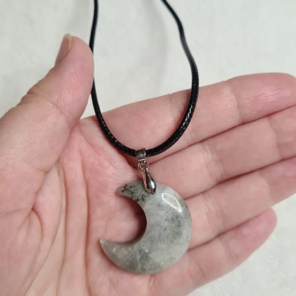 Labradorite Moon Cord Necklace