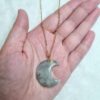 Labradorite Moon Chain Necklace