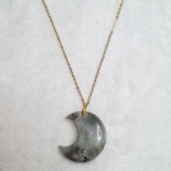 Labradorite Moon Chain Necklace