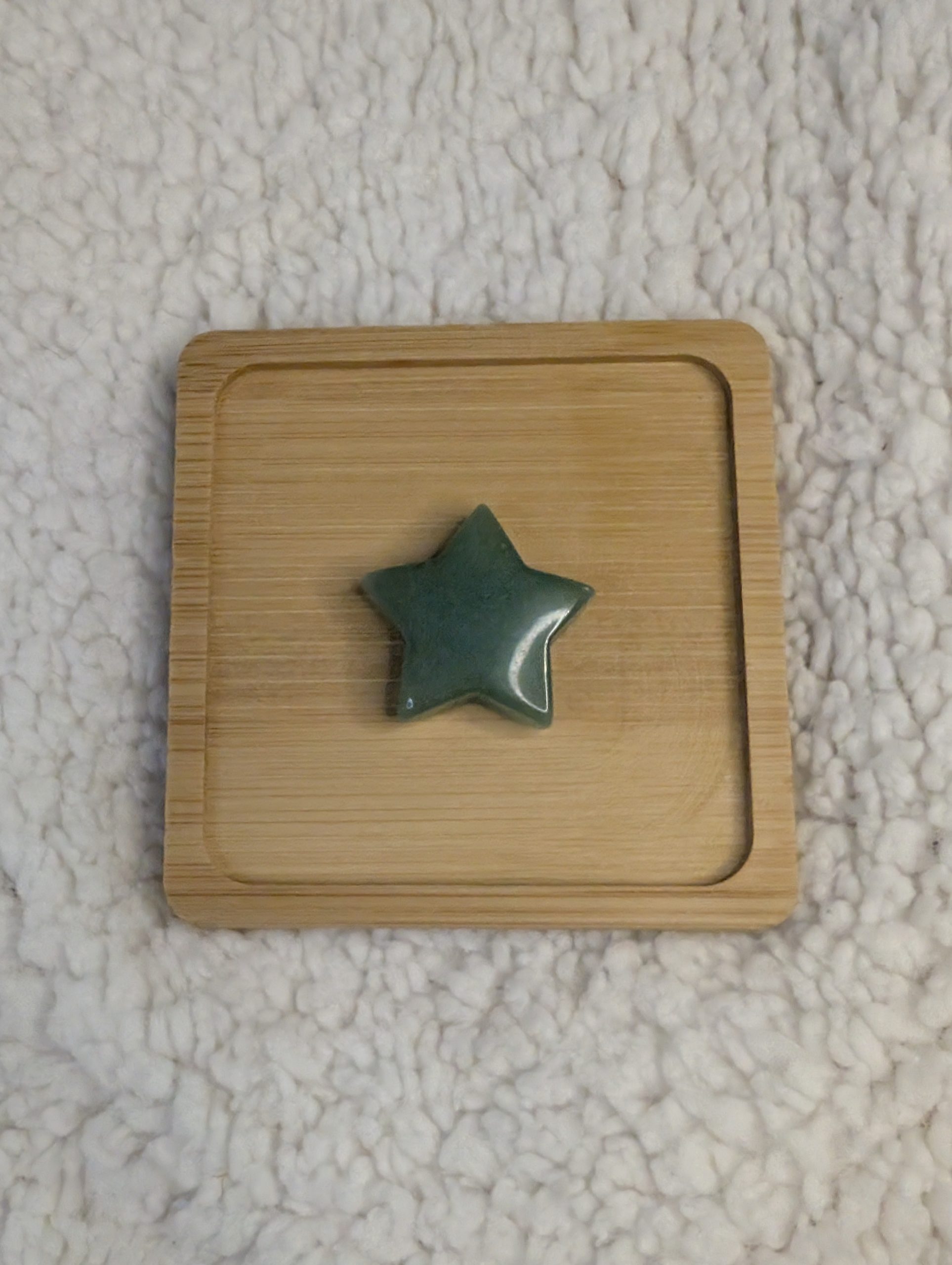 Green Aventurine star shaped palm stone