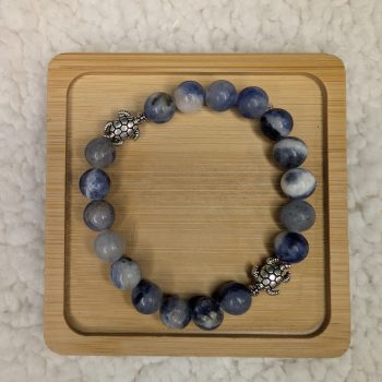 Sodalite Two Turtles Bracelet